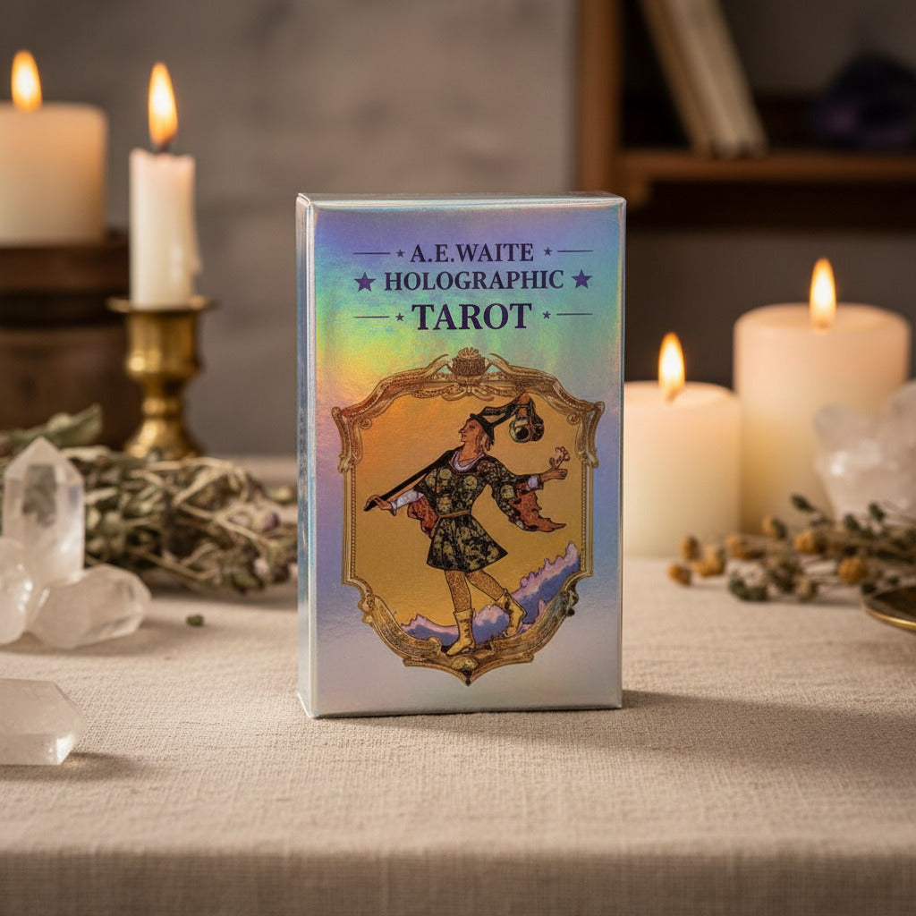 Holographic Gilded Tarot Deck - A.E. Waite Classic with Iridescent Magic