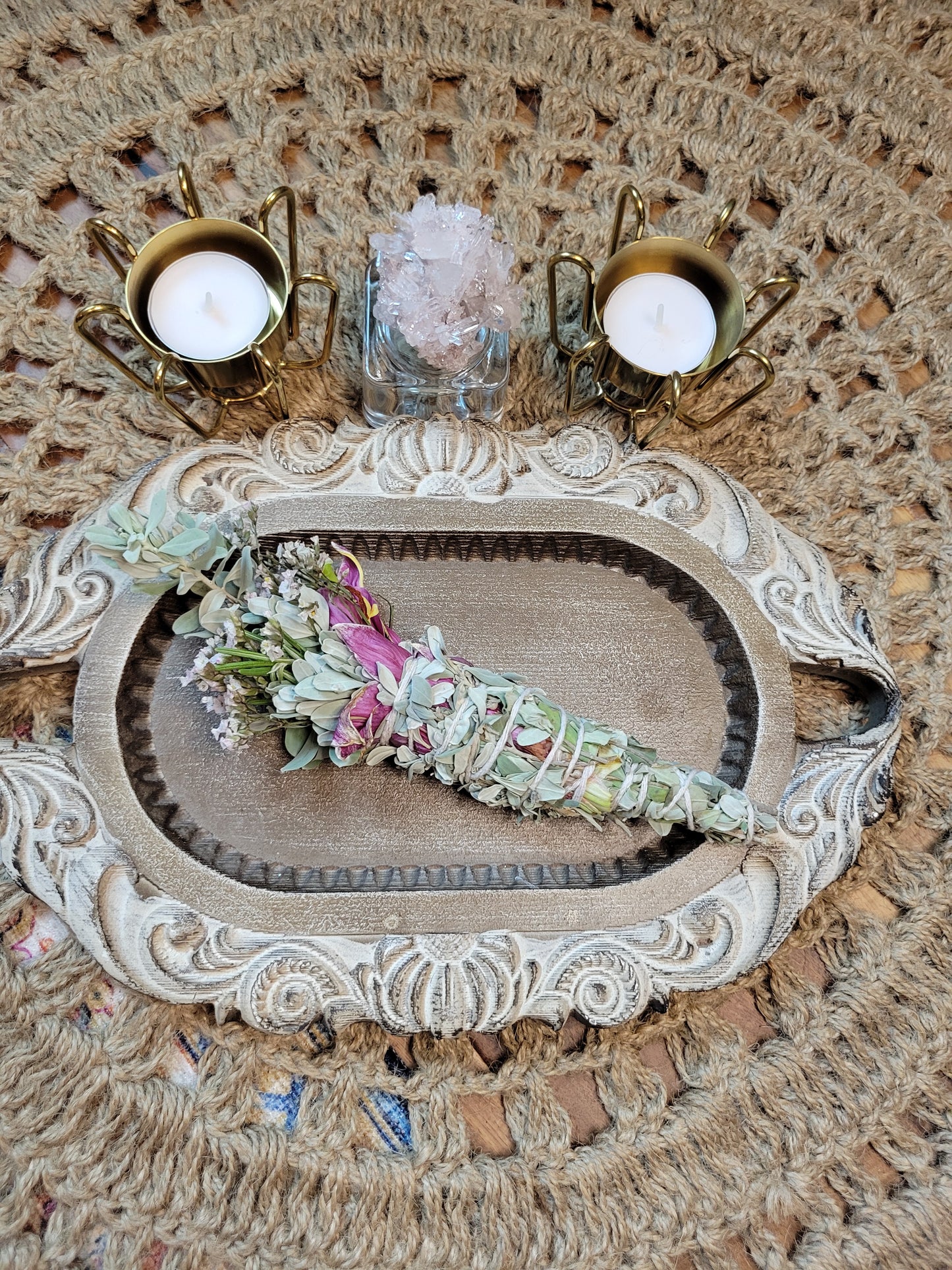 Enchanting Oasis Blend | Floral & Herbal Smudge Stick