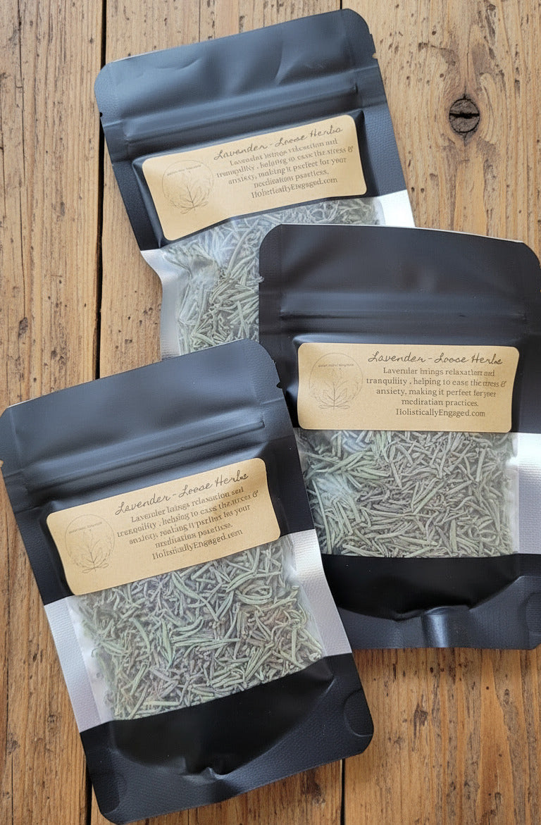 Loose Herb Smudge Pouch with Charcoal Disk | Florida Water, Zesty Renewal, Lavender & Texas Sage