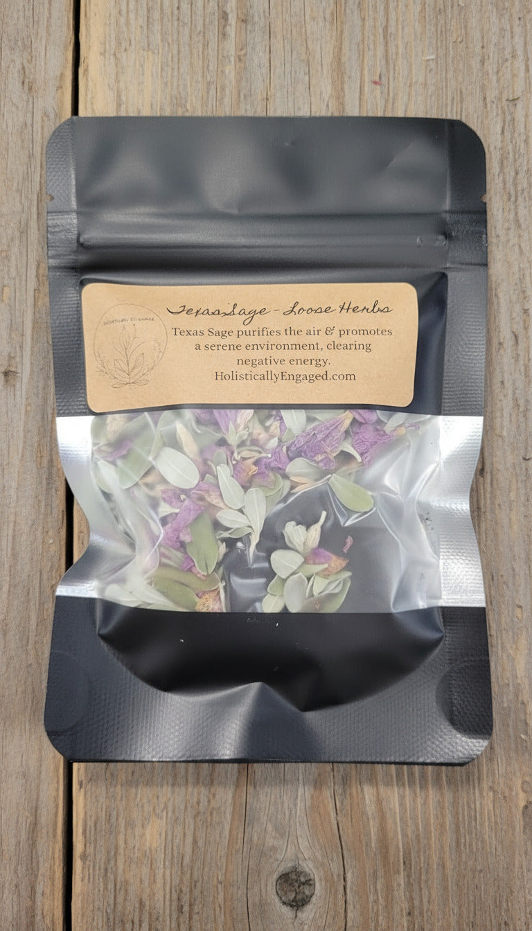 Loose Herb Smudge Pouch with Charcoal Disk | Florida Water, Zesty Renewal, Lavender & Texas Sage