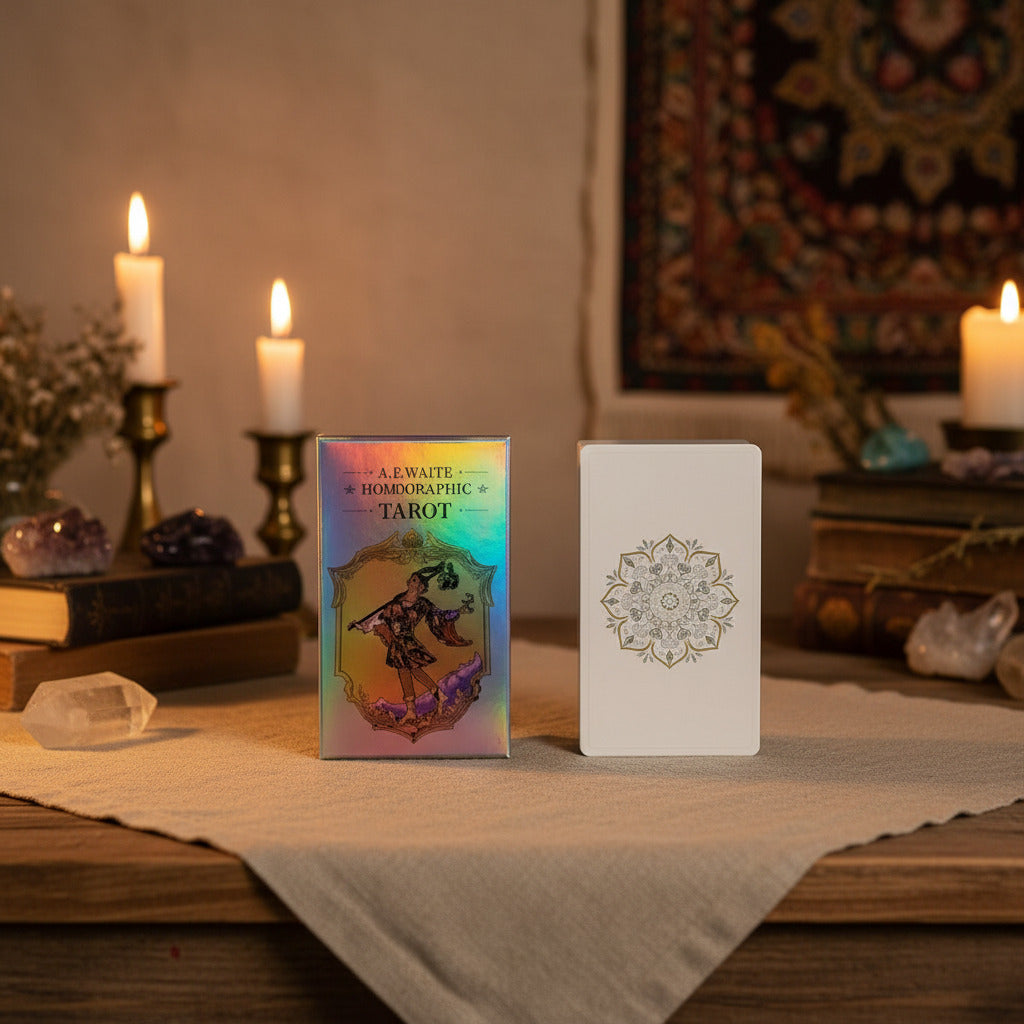 Holographic Gilded Tarot Deck - A.E. Waite Classic with Iridescent Magic