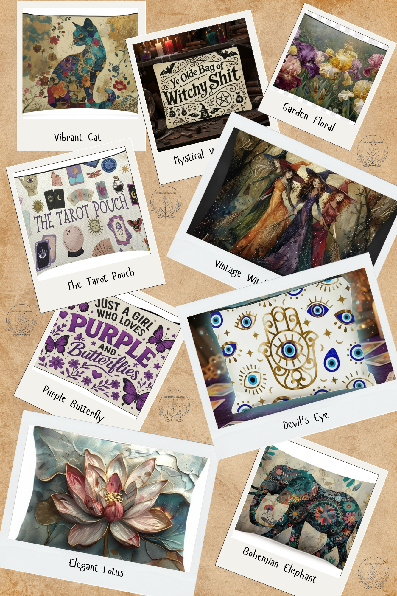 Assorted Mystical Zippered Pouch - Ritual & Travel Bag