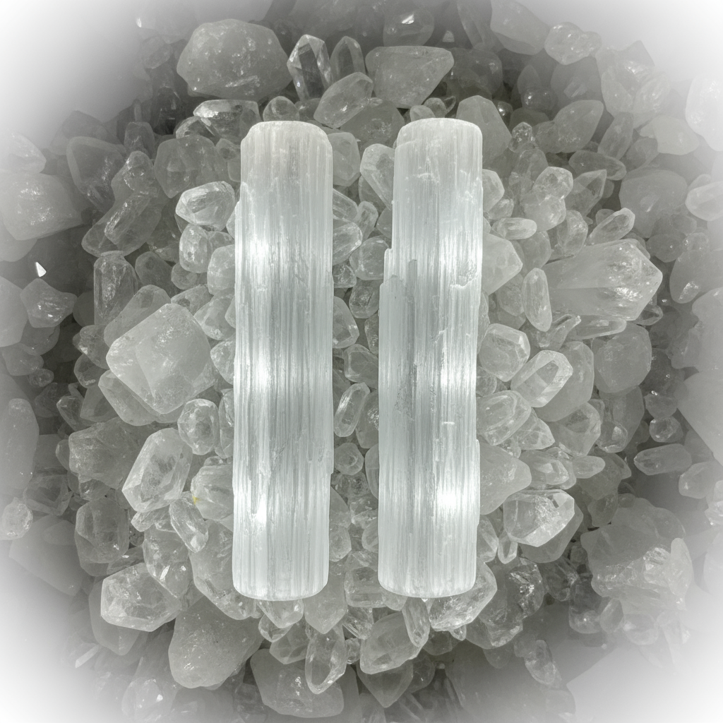 Mini Selenite Wands - 2 inch Charging Sticks for Crystals & Energy Cleansing