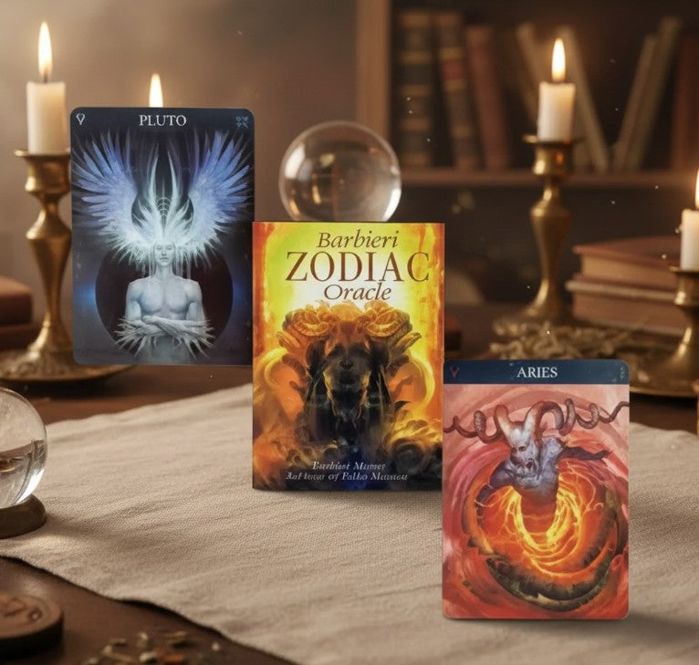 Barbieri Zodiac Oracle Cards - 44-Card Astrology Deck for Divine Guidance & Self-Discovery