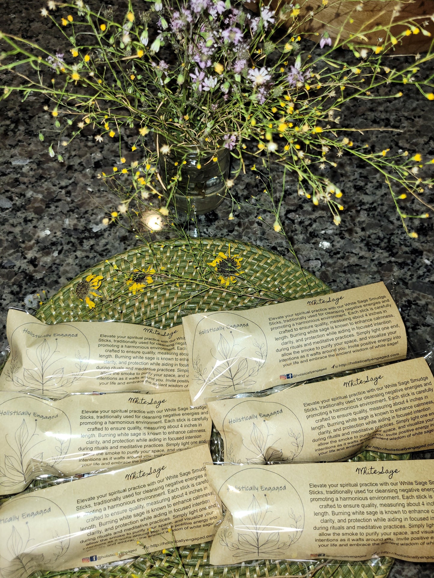 White Sage Smudge Stick | Natural Herbal Cleansing | Serenity and Positive Energy