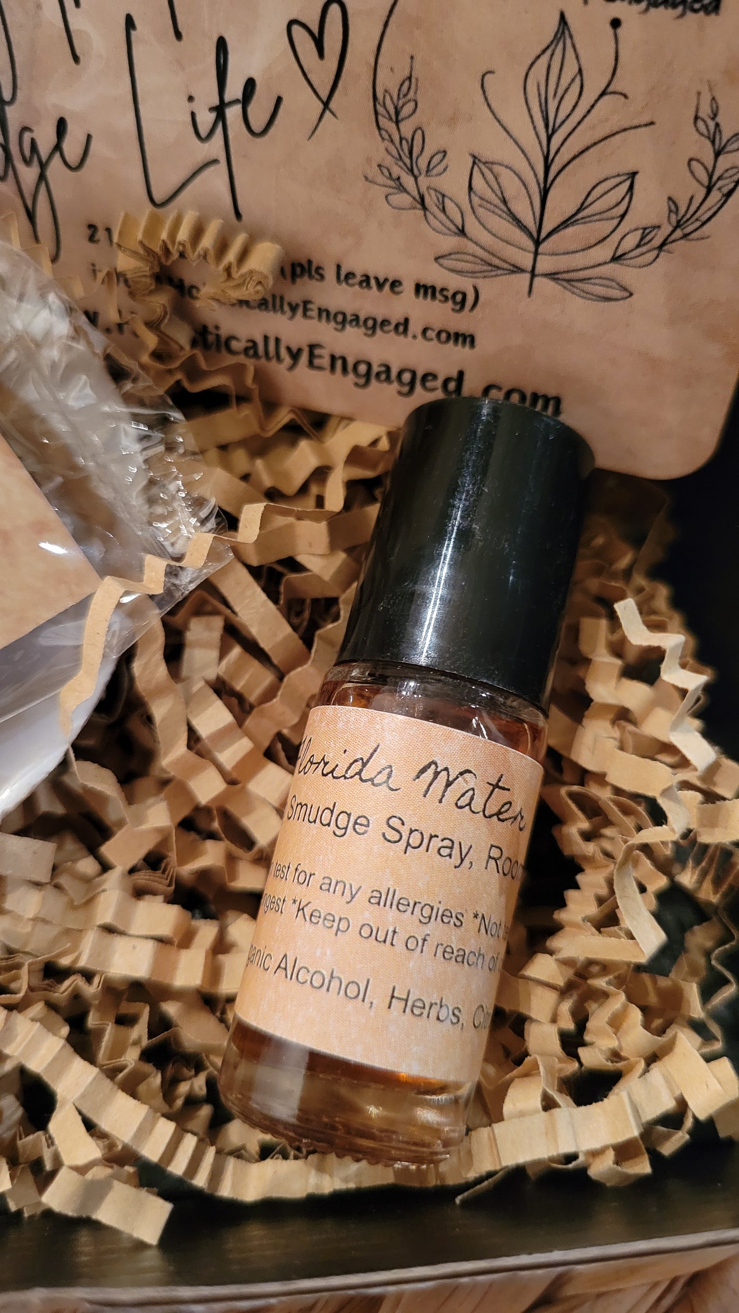 Mini Spiritual Cleansing Kit | White Sage & Florida Water Roll-On | Smudge Stick Alternative | Travel Protection, Positive Energy