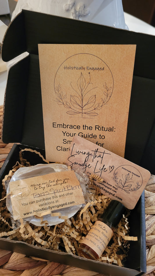 Mini Spiritual Cleansing Kit | White Sage & Florida Water Roll-On | Smudge Stick Alternative | Travel Protection, Positive Energy